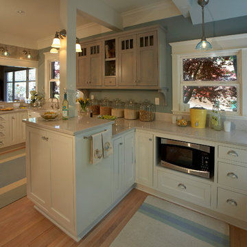Ballard White Cottage Beach Kitchen - Home Birth Year 1911