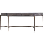 Universal Furniture - Universal Furniture Curated Oslo Console Table - The two-toned finish of the Oslo Console Table instroduces an airy, mid-centru aesthetic into spaces, featuring a long, narrow body supported by tall, statley bronzed legs.