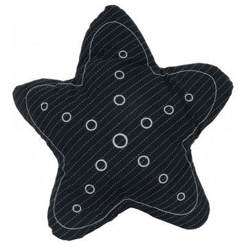 Blue With White 3D Shape Star Pillow