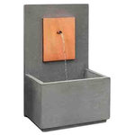Campania International - MC2 Wall Outdoor Fountain - Copper - MC2 Wall Outdoor Fountain - Copper Specifications:
