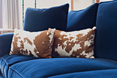 custom-made cowhide pillows