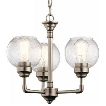 Kichler 43992 Niles 3 Light 16"W 1 Tier Shaded Chandelier - Antique Pewter