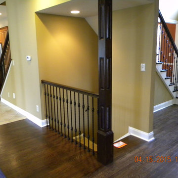 Wood Handrail and Iron Balusters Medford