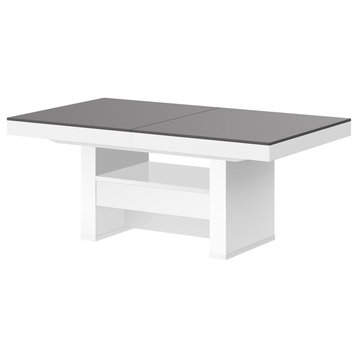AVERSA LUX Coffee Table, Grey/White