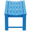 WestinTrends Plastic Picnic Bench Outdoor Dining Patio Lounge Garden Bench, Pacific Blue