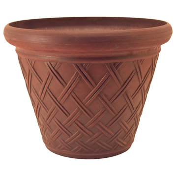 Basket-Weave Pot, Terra-Cotta