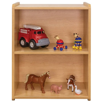 Tot Mate 24" Contemporary Wood Composite Preschool Shelf Storage in Maple