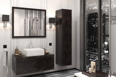 Example of a trendy home design design in Moscow