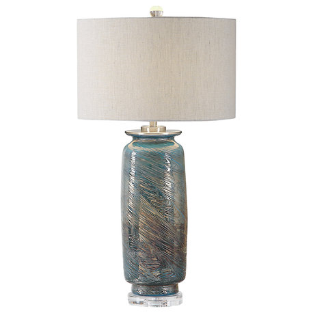 Uttermost Olesya Swirl Glass Table Lamp