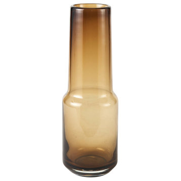 Amrita Gold And Brown Glass Vase, 12"
