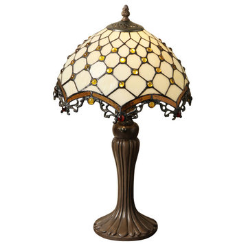 Tiffany-Style Jewel Roman Table Lamp