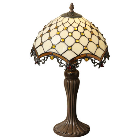 Tiffany-Style Jewel Roman Table Lamp