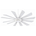Minka Aire - Minka Aire Windmolen 65``Ceiling Fan F870L-TW - 65``Ceiling Fan from Windmolen collection in Textured White finish. Number of Bulbs 1. Max Wattage 40.00 . No bulbs included. No UL Availability at this time.