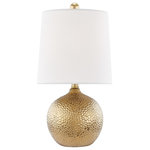 Mitzi by Hudson Valley Lighting - Mitzi Heather 1-Light Table Lamp E26 Medium Base A15 Bulb, Gold - Whether in silver or gold, Heather delivers texture and a touch of glam to the space it adorns.