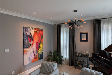 Example of a trendy living room design in DC Metro