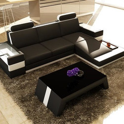 5100B Modern Leather Sectional Sofa - Sectional Sofas