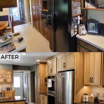 Quad Cities Kitchen Remodel with Great Storage and Maple Cabinets