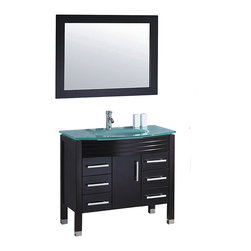 Agerta 36 inch Single Sink Bathroom Vanity Set Espesso Finish - Bathroom Vanities And Sink Consoles
