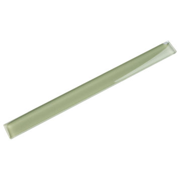 1"x11.75" Sylvan Glass Pencil Liner Tile, Green