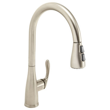 Chelsea Single Lever Kitchen Faucet with Pull-Down Spray, Brushed Nickel