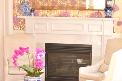 Living room - transitional living room idea in DC Metro