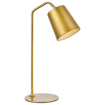 Leroy 1 Light Table Lamp, Brass