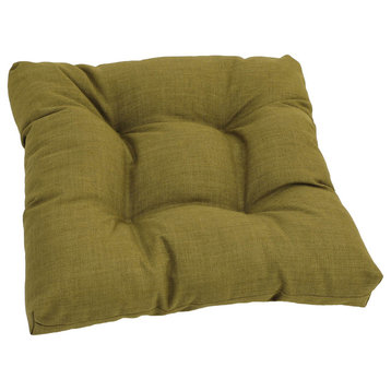 19" Squared Spun Polyester Tufted Dining Chair Cushion, Avocado