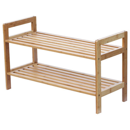 Oceanstar 2 Tier Bamboo Shoe Rack