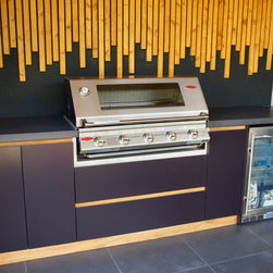 Outdoor Kitchen | Polished Concrete Benchtops, Doors and Drawers - BBQs