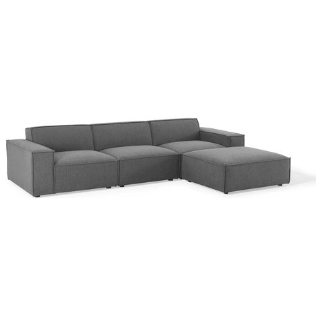 Restore 4-Piece Sectional Sofa, Charcoal