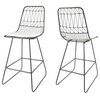 Noble House Niez Outdoor 26" Counter Stool in Gray (Set of 2)