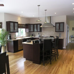 Dark Cherry Transitional Kitchen - Wyckoff, NJ