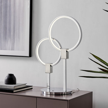 Hong Kong Table Lamp Dimmable Integrated Led Chrome