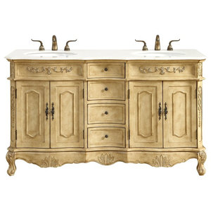 60 Double Bathroom Vanity Set Antique Beige Victorian Bathroom Vanities And Sink Consoles By Parma Home Houzz
