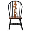 Black Cherry Selections Distressed Antique Black with Cherry Side Chair (Set...