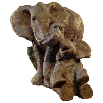 Embrace Elephant Bronze Sculpture