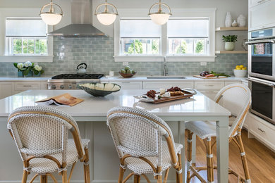 Beach style kitchen photo in Providence