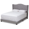 Alesha Modern and Contemporary Grey Fabric Upholstered Full Size Bed