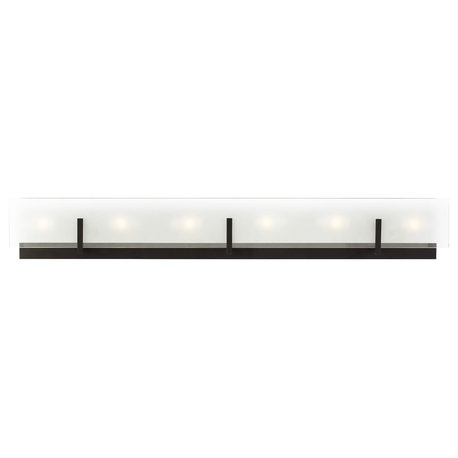 Syll 6-Light Bathroom Vanity Light in Midnight Black