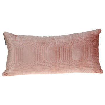 Parkland Collection Iphis Transitional Pink Throw Pillow PILL21386P