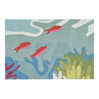 Gulls Sand Coastal Hand Hooked Indoor Outdoor Mats by Liora Manne