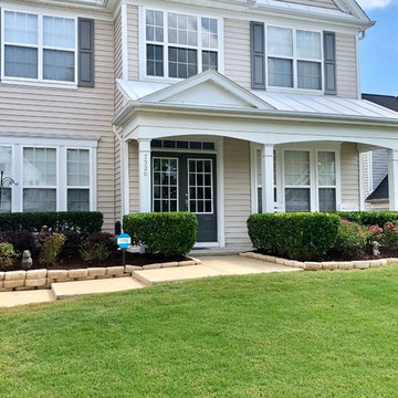 Mulching,pruning,sod, river rock, stepping stone installs