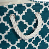 Polyester Bin Lattice Teal Rectangle Large 17.5"x12"x15"
