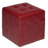 Braque Cube Ottoman, Red
