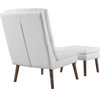 Hinton Lounge Chair and Ottoman - White