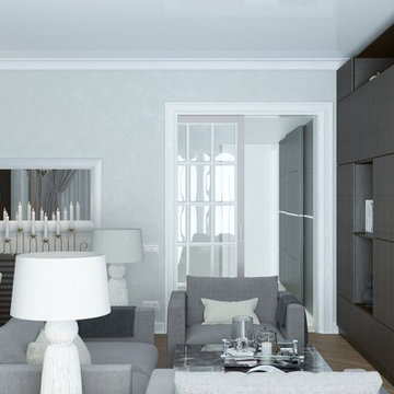 3D Module of Living Room Design