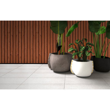 Blinde™ Stitch 50 Concrete Planter - Plant Pots, Graphite, Rope: White
