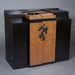 Contemporary Art Deco Mixing Bar - Indoor Pub And Bistro Tables