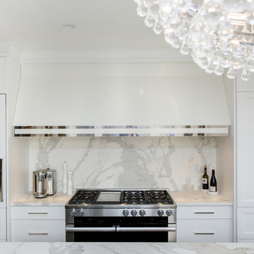 White Kitchen with Miele Range and Sub-Zero Refrigerator in PA