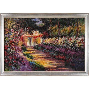 La Pastiche Pathway in Monet's Garden at Giverny with Spencer Rustic, 28" x 40"